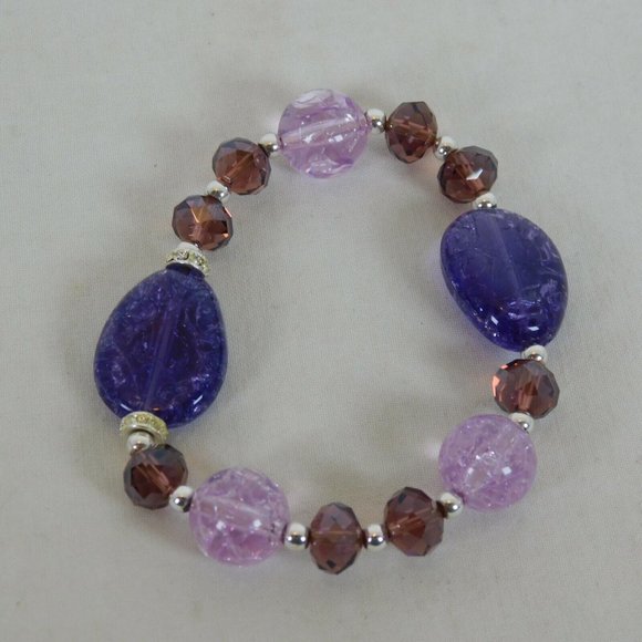 NWOT AVON SHADES OF PURPLE STRETCH BRACELET - Picture 1 of 1